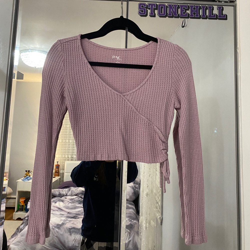 Pac-sun pink cropped side clinch